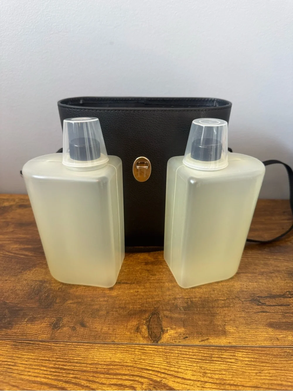 Vintage‎ Japan Binocular Double Flask Travel Bar Set Case Shot Glasses Strap